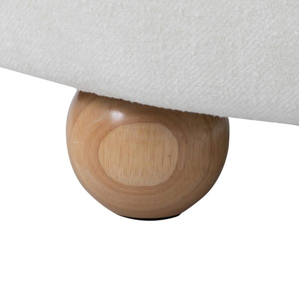 LumiSource Tray 26 Inch Natural Wood Contemporary Storage Pouf Ottoman 8