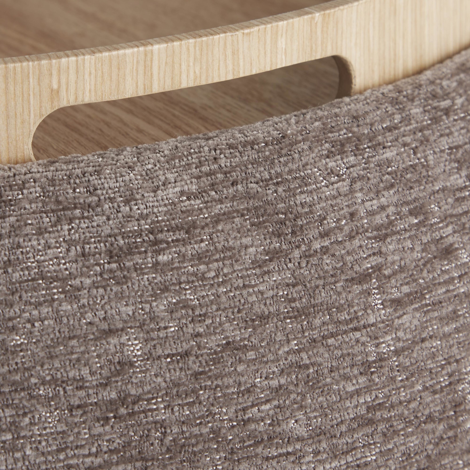 LumiSource Tray Brown Fabric Contemporary Ottoman Natural Wood Storage 11 LumiSource Tray Brown Fabric Contemporary Ottoman Natural Wood Storage - Image 11