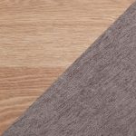 LumiSource Tray Brown Fabric Contemporary Ottoman Natural Wood Storage