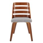 LumiSource Trevi Mid-Century Walnut Wood Grey Fabric Chairs (Set of 2) 17 LumiSource Trevi Mid-Century Walnut Wood Grey Fabric Chairs (Set of 2)
