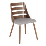 LumiSource Trevi Mid-Century Walnut and Grey Accent Chair 12 LumiSource Trevi Mid-Century Walnut and Grey Accent Chair