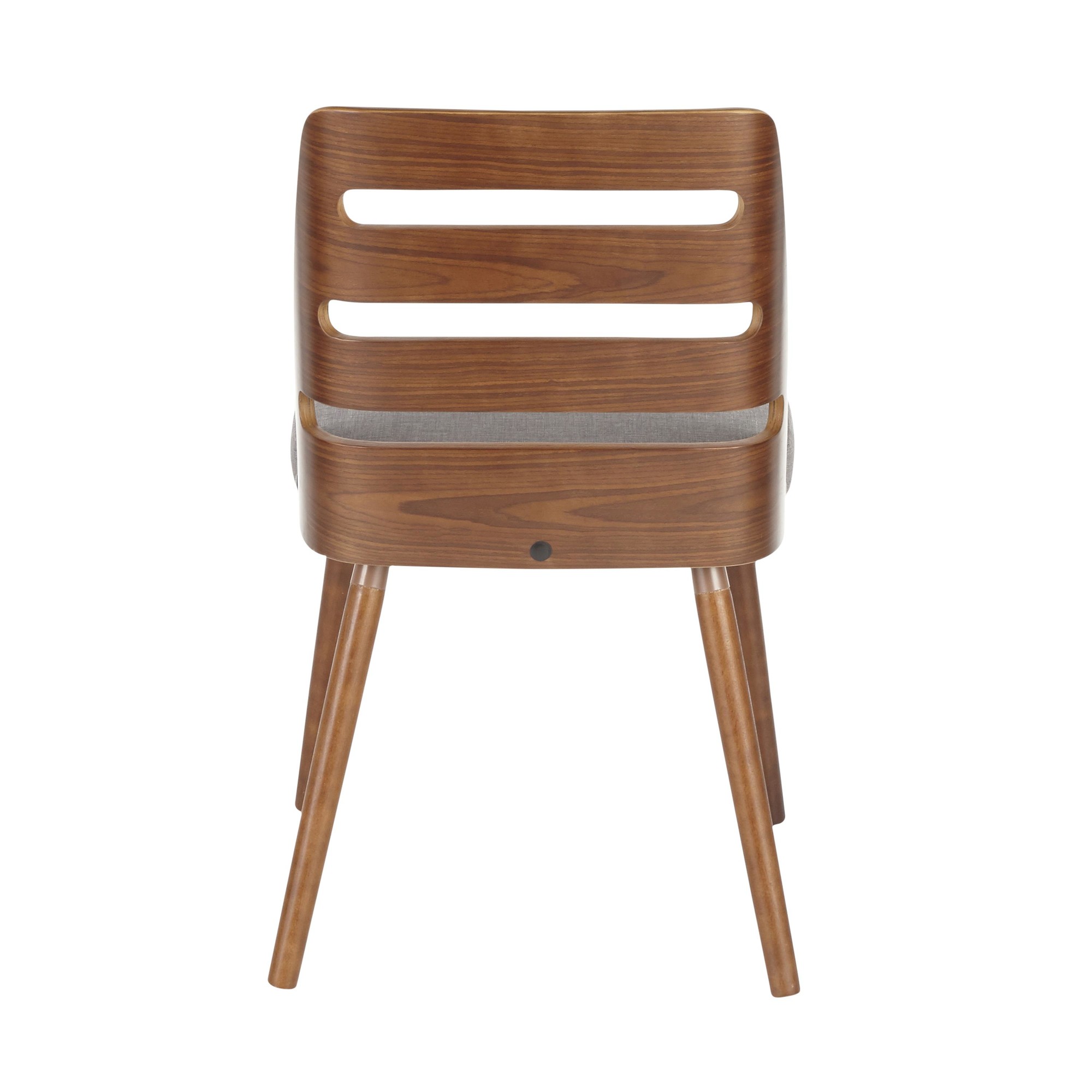 LumiSource Trevi Mid-Century Walnut and Grey Accent Chair 6 LumiSource Trevi Mid-Century Walnut and Grey Accent Chair - Image 6