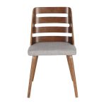 LumiSource Trevi Mid-Century Walnut and Grey Accent Chair 16 LumiSource Trevi Mid-Century Walnut and Grey Accent Chair