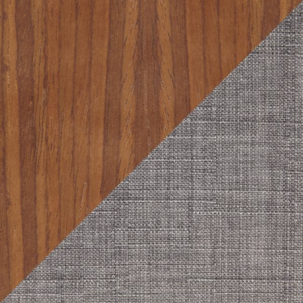 LumiSource Trevi Mid Century Walnut and Grey Accent Chair 8