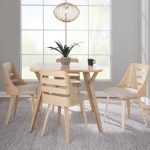 LumiSource Trevi Natural Wood Cream Mid-Century Chairs 15 LumiSource Trevi Natural Wood Cream Mid-Century Chairs