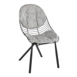 LumiSource Wired Black Metal Light Grey Contemporary Chairs (Set of 2) 12 LumiSource Wired Black Metal Light Grey Contemporary Chairs (Set of 2)
