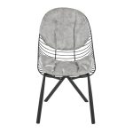 LumiSource Wired Black Metal Light Grey Contemporary Chairs (Set of 2) 17 LumiSource Wired Black Metal Light Grey Contemporary Chairs (Set of 2)