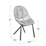LumiSource Wired Black Metal Light Grey Contemporary Chairs (Set of 2) 19 LumiSource Wired Black Metal Light Grey Contemporary Chairs (Set of 2)