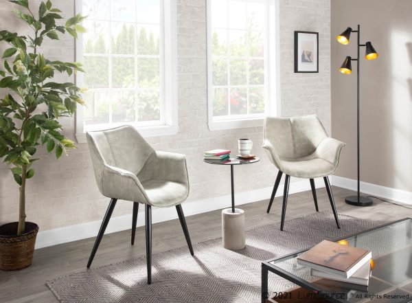 LumiSource Wrangler Light Grey Industrial Accent Chairs Set of 2 1