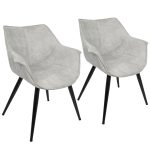 LumiSource Wrangler Light Grey Industrial Accent Chairs (Set of 2) 14 LumiSource Wrangler Light Grey Industrial Accent Chairs (Set of 2)