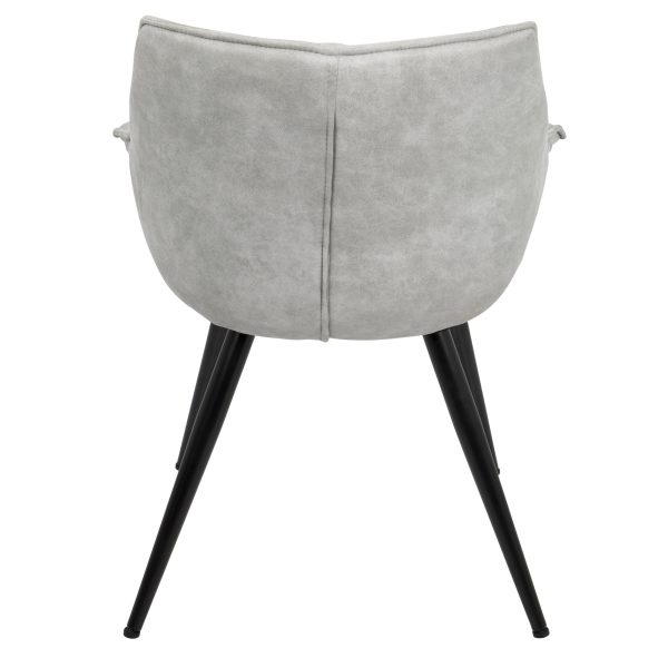 LumiSource Wrangler Light Grey Industrial Accent Chairs Set of 2 6