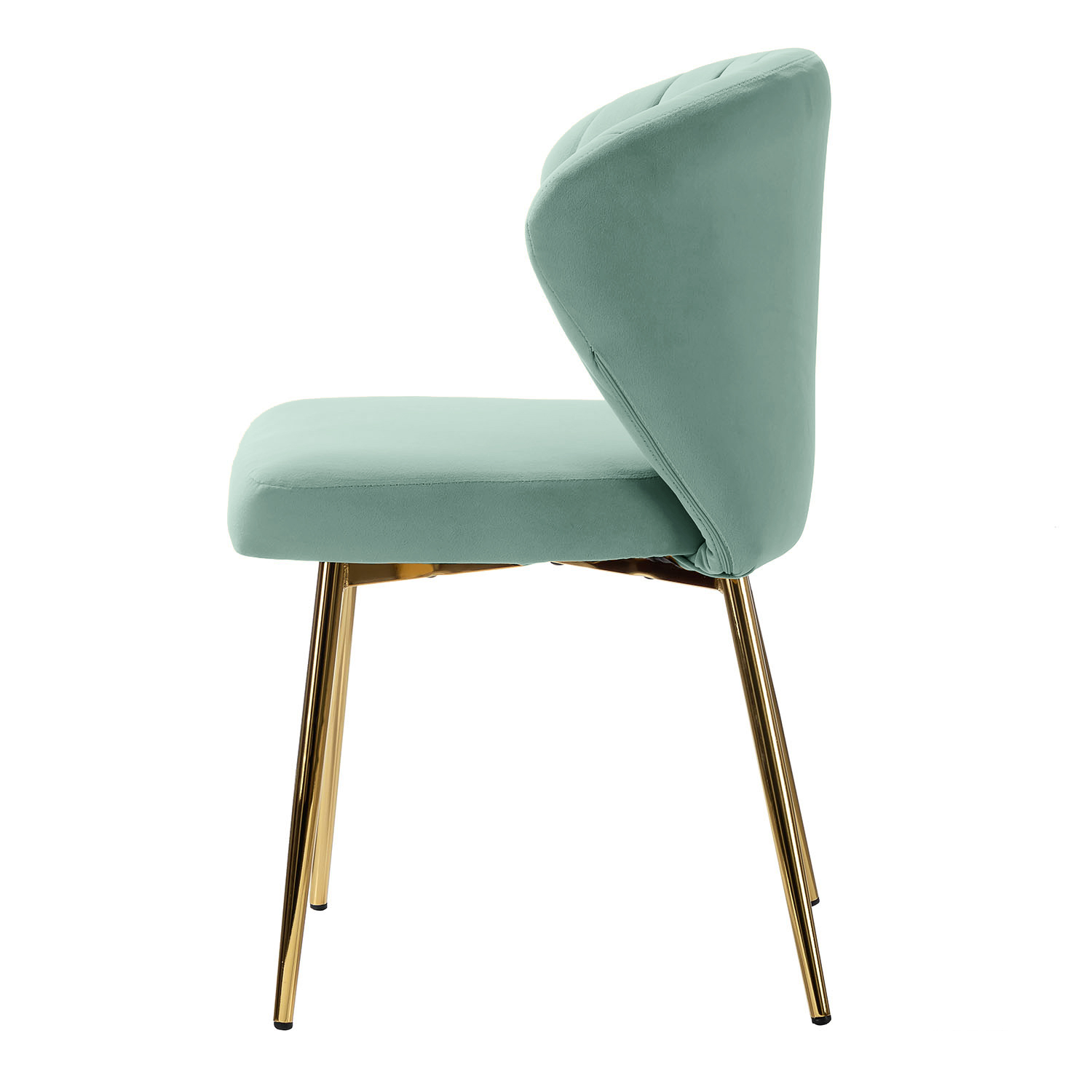 Luna Sage Velvet Channel Tufted Accent Side Chair 3 Luna Sage Velvet Channel Tufted Accent Side Chair - Image 3