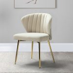 Luna Tan Velvet Channel Tufted Contemporary Accent Side Chair 7 Luna Tan Velvet Channel Tufted Contemporary Accent Side Chair