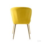 Luna Yellow Velvet Channel-Tufted Accent Side Chair 10 Luna Yellow Velvet Channel-Tufted Accent Side Chair