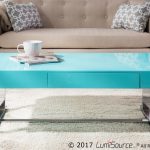 Luster Contemporary Light Blue Gloss Coffee Table with Drawer 11 Luster Contemporary Light Blue Gloss Coffee Table with Drawer