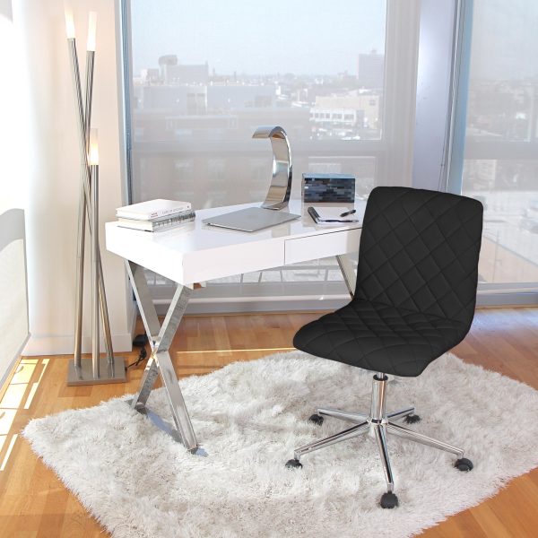 Luster Contemporary White Gloss Desk with Chrome Legs 3