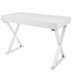 Luster Contemporary White Gloss Desk with Chrome Legs 20 Luster Contemporary White Gloss Desk with Chrome Legs