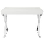 Luster Contemporary White Gloss Desk with Chrome Legs 21 Luster Contemporary White Gloss Desk with Chrome Legs