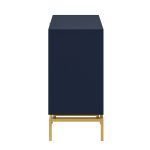Lydon Navy Mid-Century Embossed 3-Drawer Accent Chest Side Table 8 Lydon Navy Mid-Century Embossed 3-Drawer Accent Chest Side Table