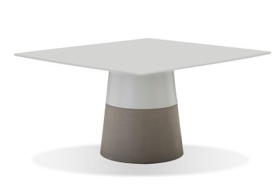 MALDIVE Square Outdoor Dining Table Epoxy Coated Concrete Base