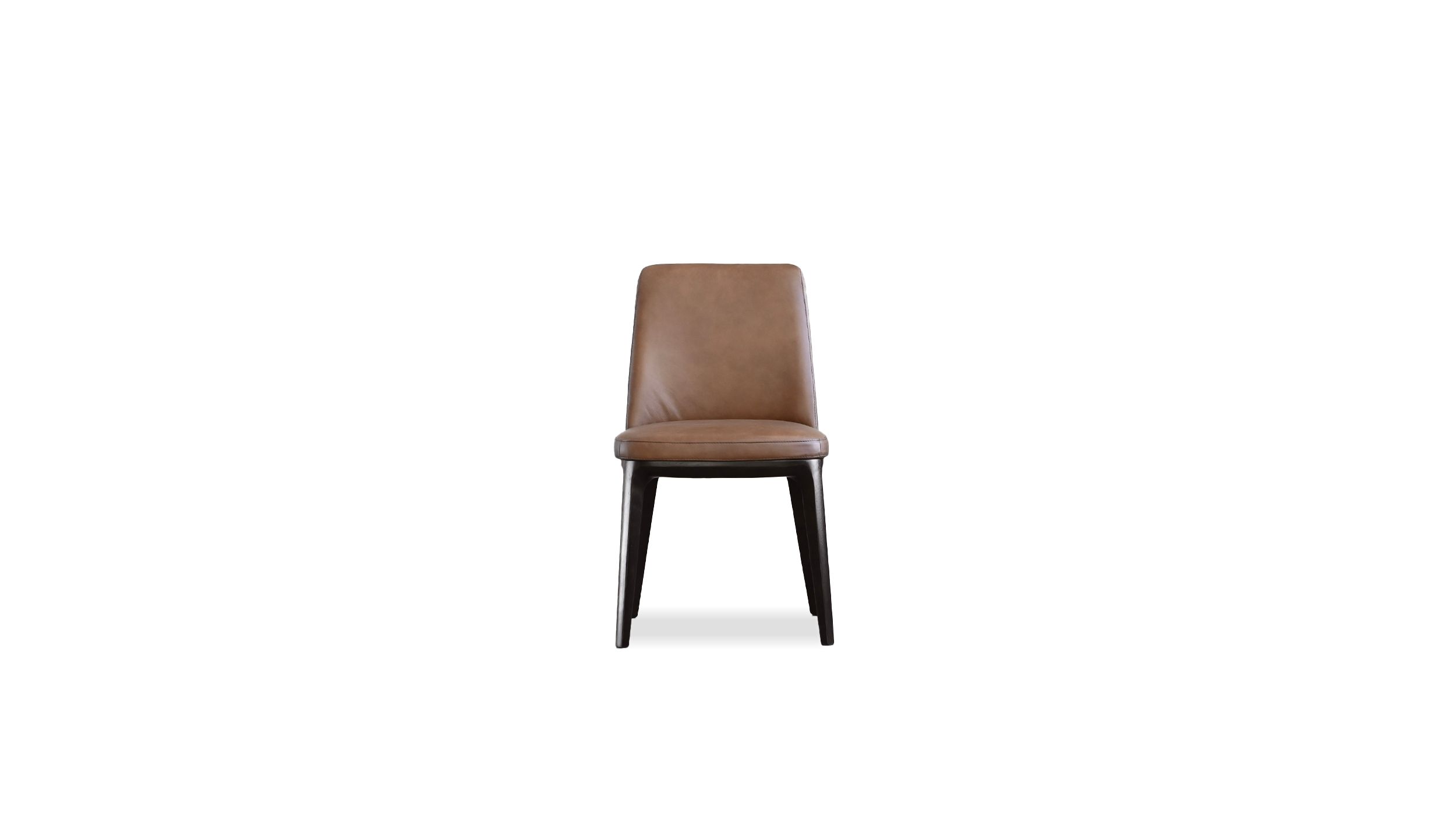 MAVEN Cacao Brown Leather Dining Chair 2 MAVEN Cacao Brown Leather Dining Chair - Image 2