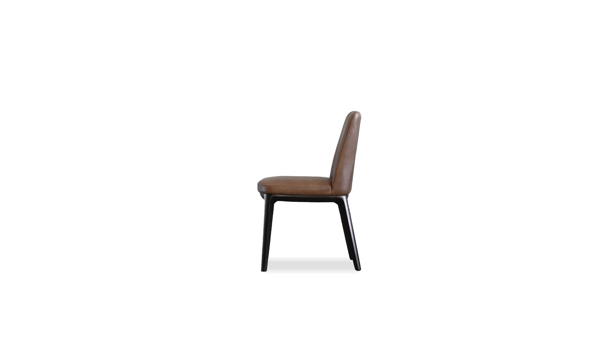 MAVEN Cacao Brown Leather Dining Chair 3 MAVEN Cacao Brown Leather Dining Chair - Image 3