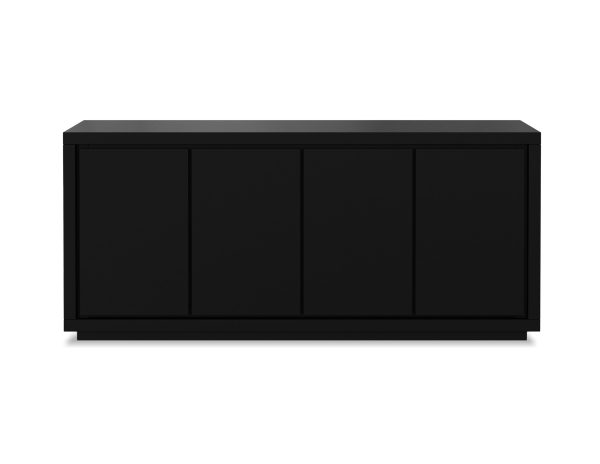 MAZE Matte Black 4 Door Buffet 1 2