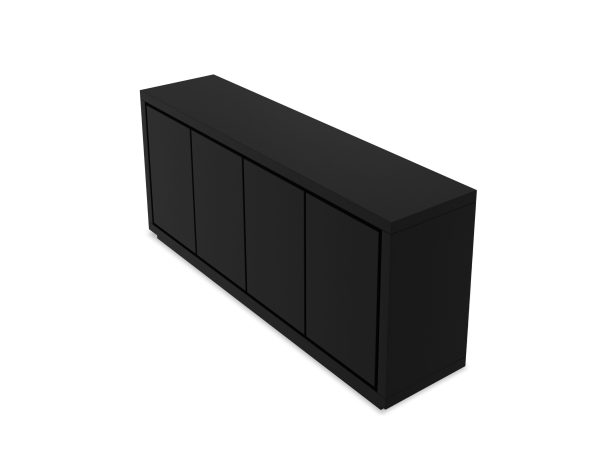 MAZE Matte Black 4 Door Buffet 3 2