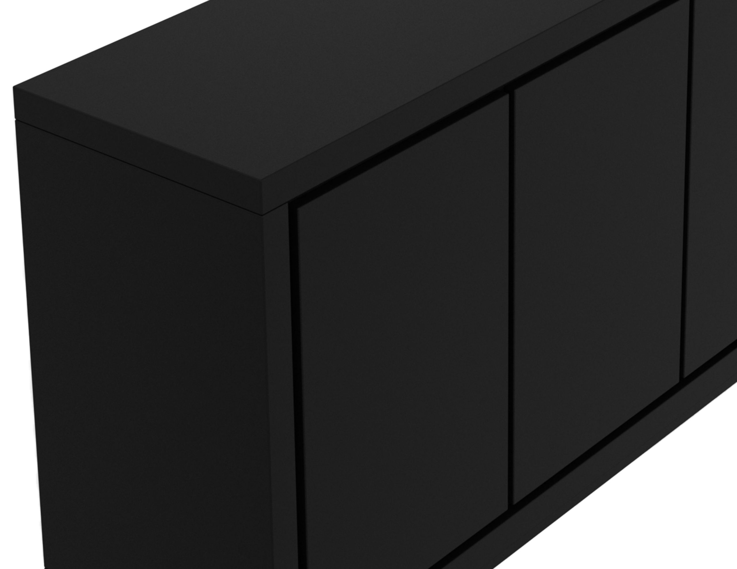 MAZE Matte Black 4-Door Buffet 5 MAZE Matte Black 4-Door Buffet - Image 5