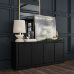 MAZE Matte Black 4-Door Buffet 12 MAZE Matte Black 4-Door Buffet