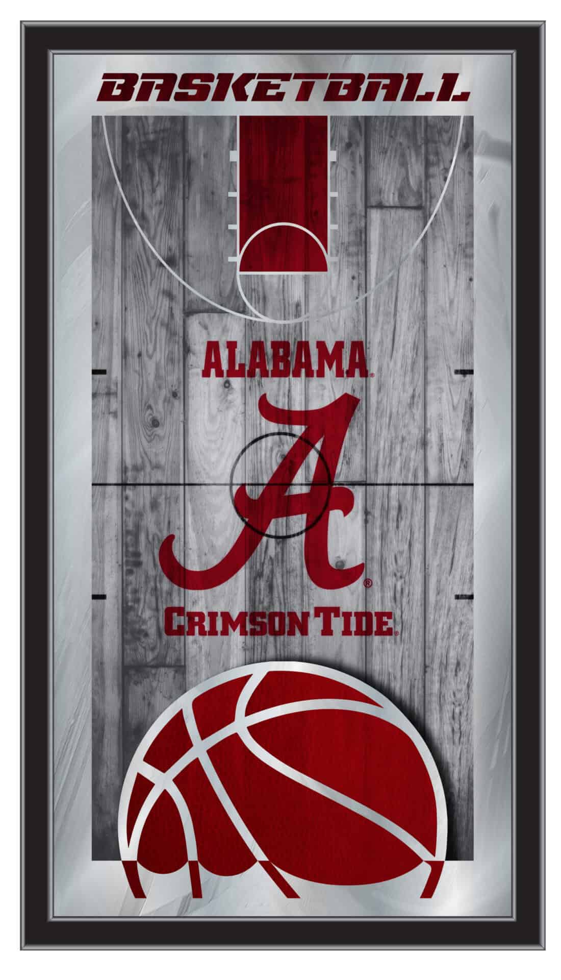 University of Alabama 15x26 Basketball Wall Mirror 1 University of Alabama 15x26 Basketball Wall Mirror