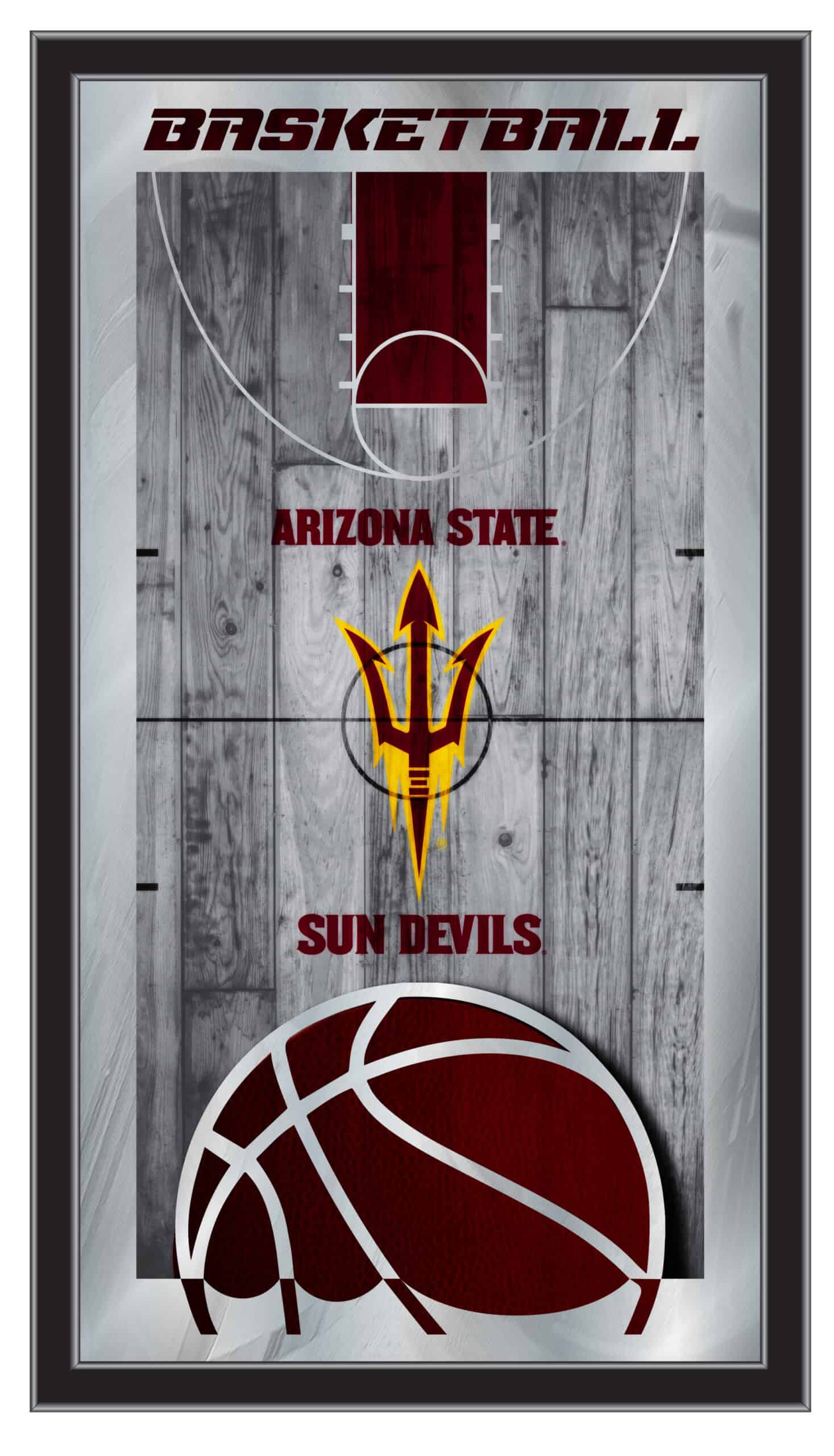 Arizona State University 15x26 Basketball Wall Mirror 4 Arizona State University 15x26 Basketball Wall Mirror