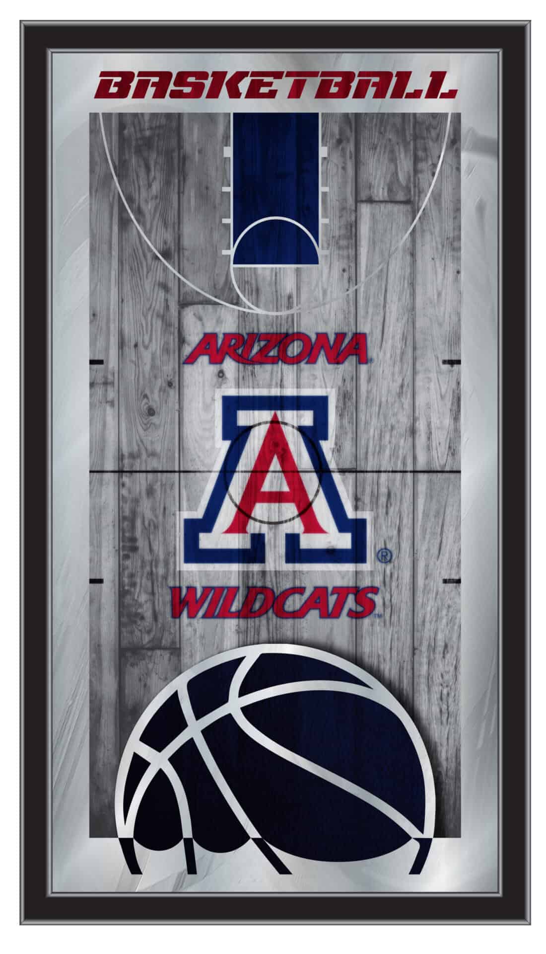University of Arizona 15x26 Basketball Wall Mirror 1 University of Arizona 15x26 Basketball Wall Mirror
