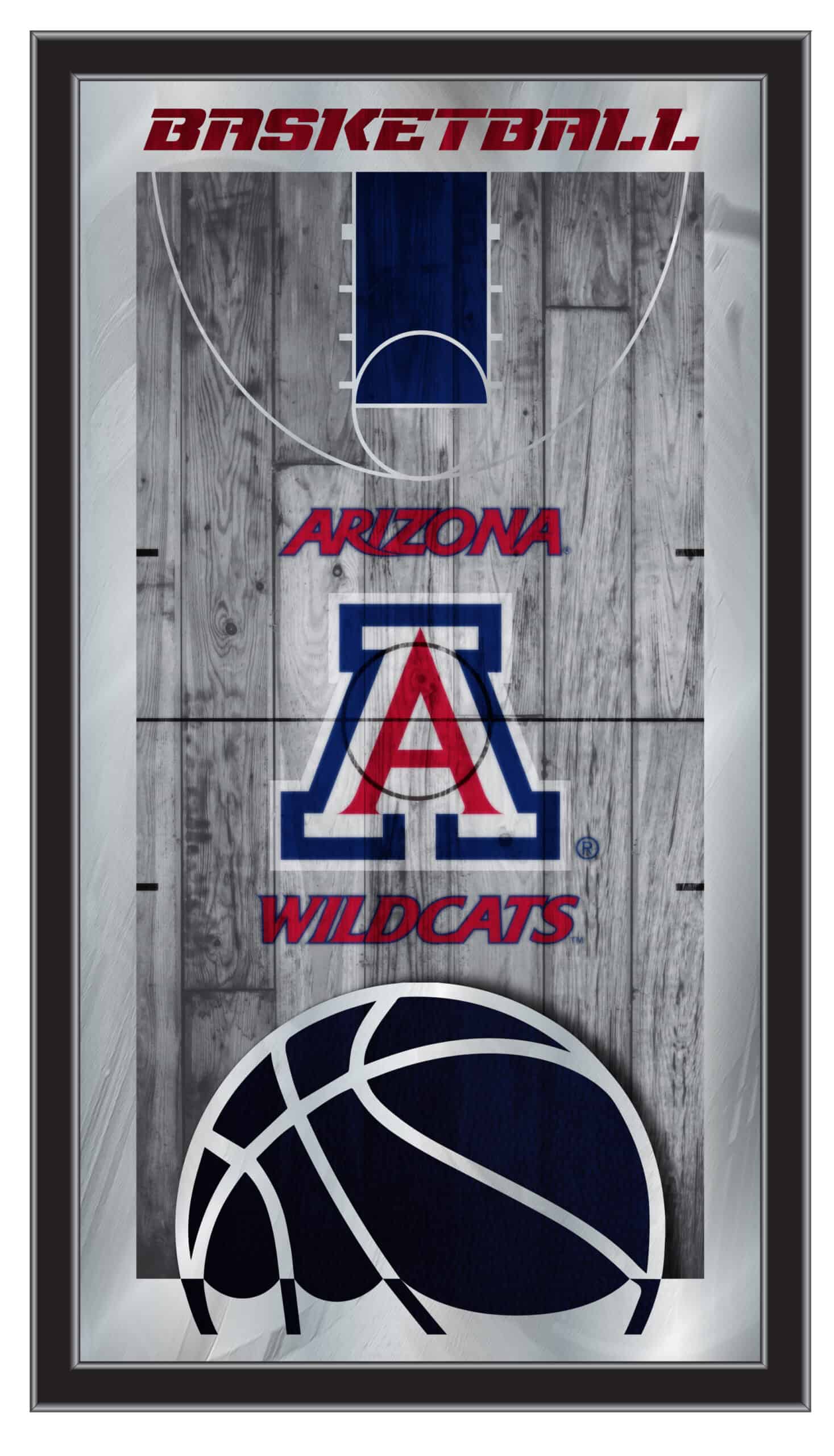 University of Arizona 15x26 Basketball Wall Mirror 4 University of Arizona 15x26 Basketball Wall Mirror