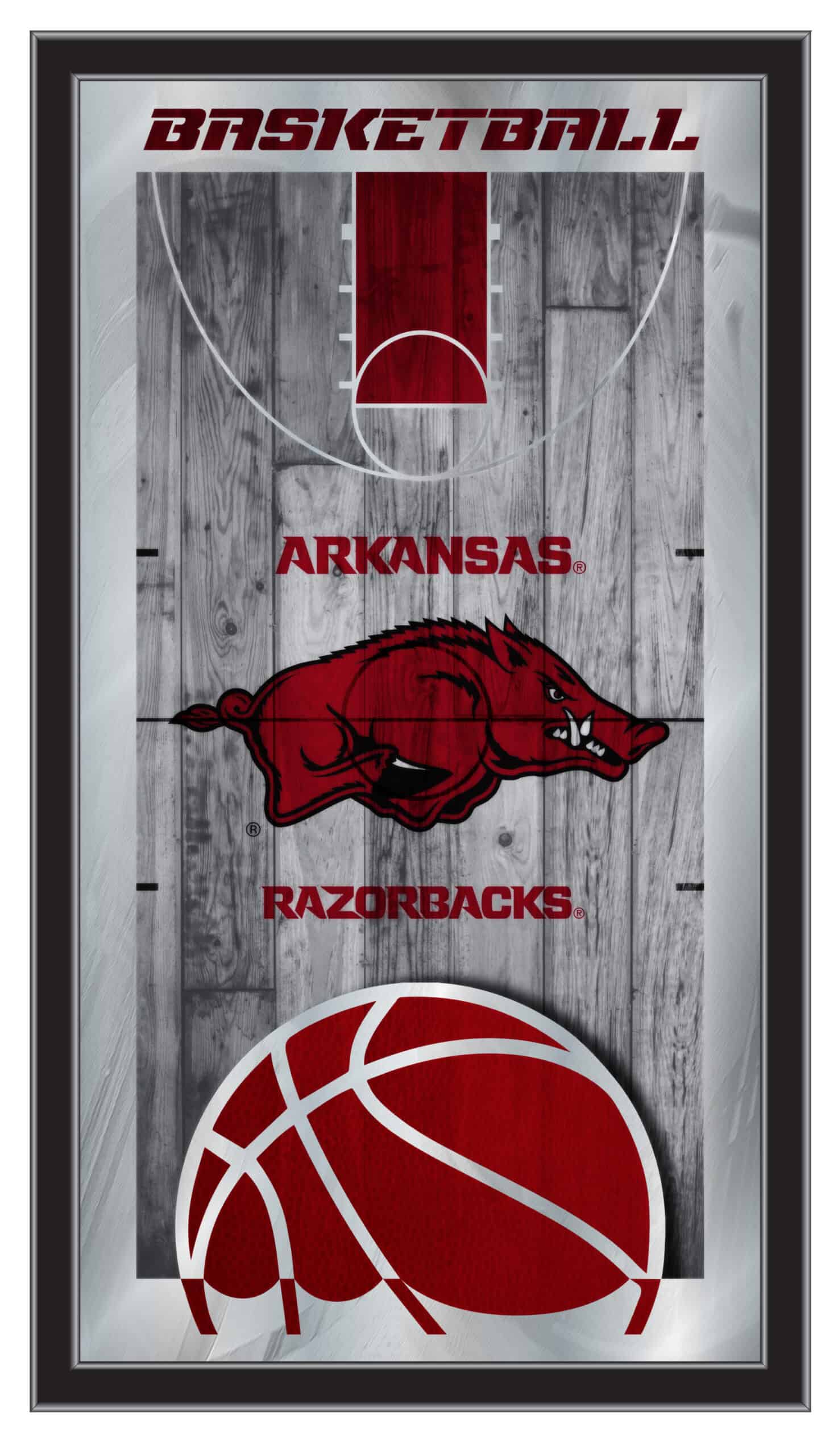 University of Arkansas 15x26 Basketball Wall Mirror 4 University of Arkansas 15x26 Basketball Wall Mirror