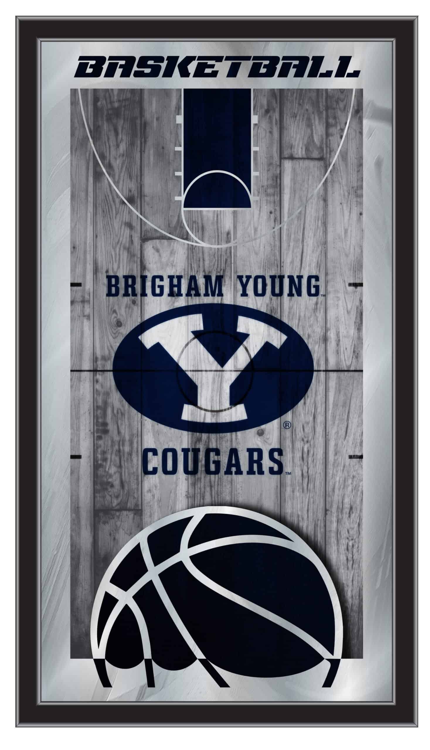 Brigham Young University 15x26 Basketball Wall Mirror 4 Brigham Young University 15x26 Basketball Wall Mirror