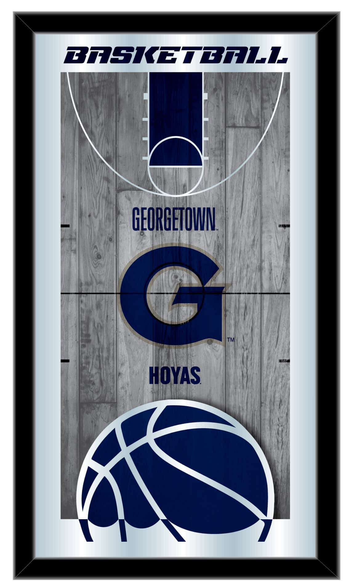 Georgetown University 15x26 Basketball Wall Mirror 1 Georgetown University 15x26 Basketball Wall Mirror