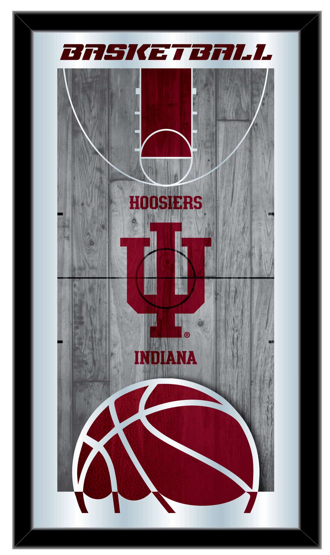 Indiana University 15x26 Basketball Wall Mirror 1 Indiana University 15x26 Basketball Wall Mirror