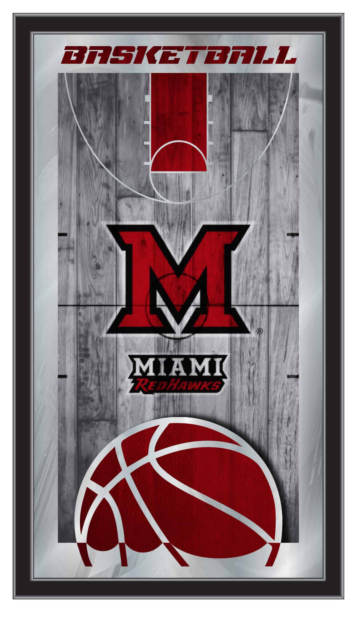 Miami University (OH) 15x26 Basketball Wall Mirror 4 Miami University (OH) 15x26 Basketball Wall Mirror