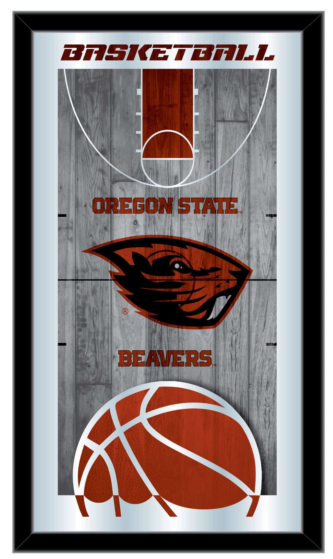 Oregon State University 15x26 Basketball Wall Mirror 1 Oregon State University 15x26 Basketball Wall Mirror