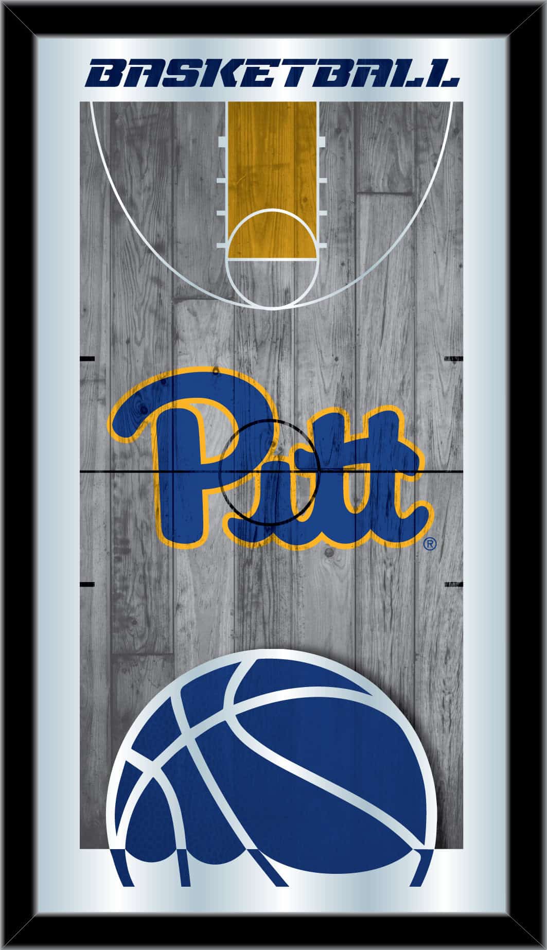 University of Pittsburgh 15x26 Basketball Wall Mirror 1 University of Pittsburgh 15x26 Basketball Wall Mirror