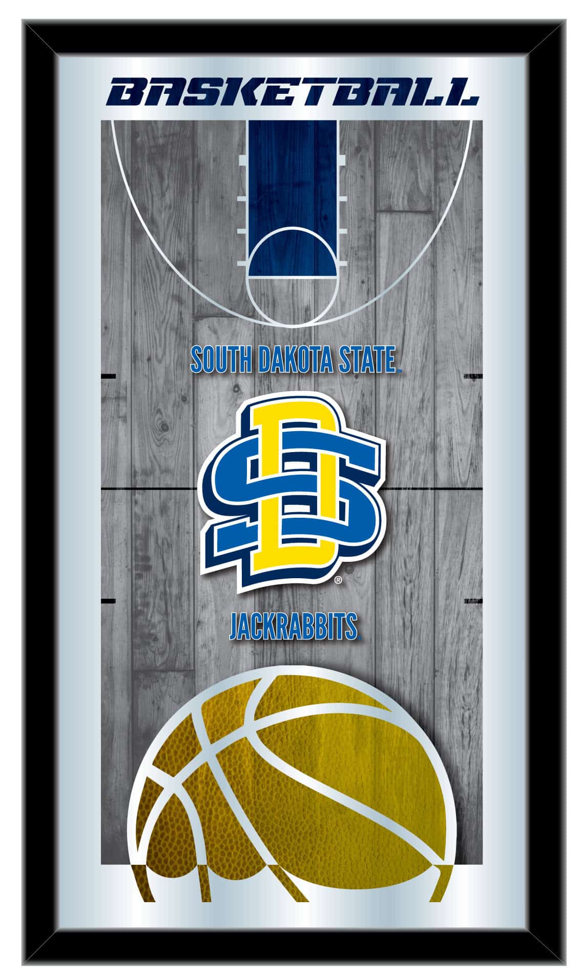 South Dakota State University 15x26 Basketball Wall Mirror 1 South Dakota State University 15x26 Basketball Wall Mirror