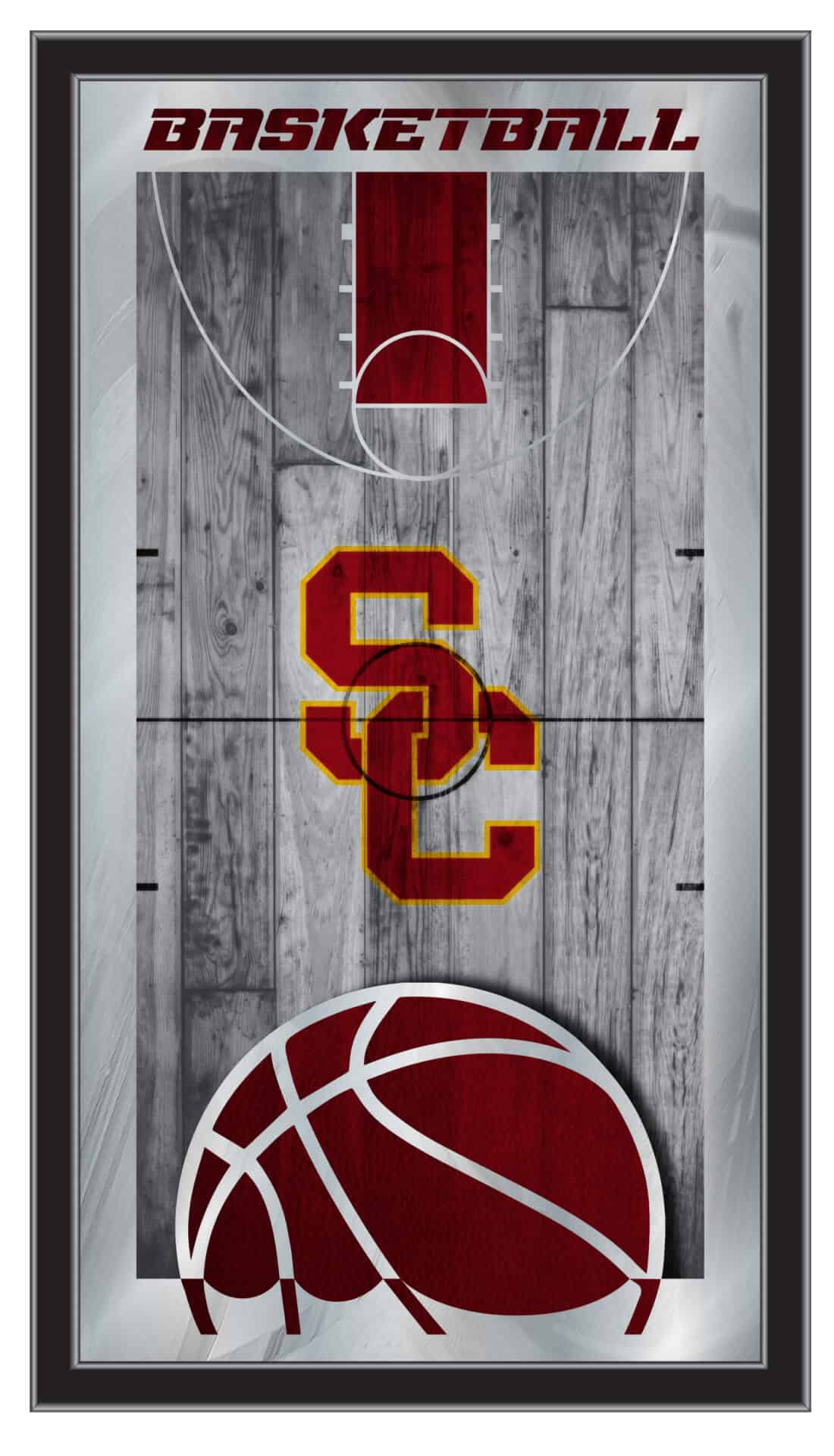 University of Southern California 15x26 Basketball Wall Mirror 1 University of Southern California 15x26 Basketball Wall Mirror