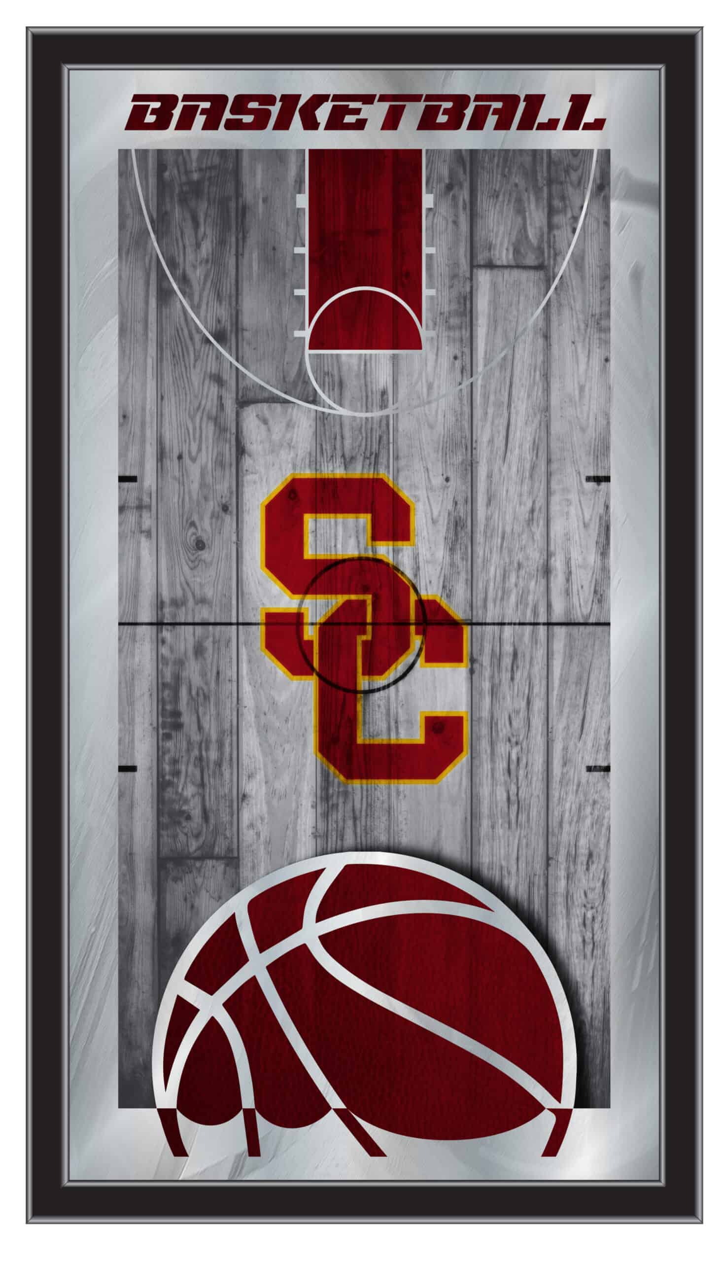University of Southern California 15x26 Basketball Wall Mirror 4 University of Southern California 15x26 Basketball Wall Mirror