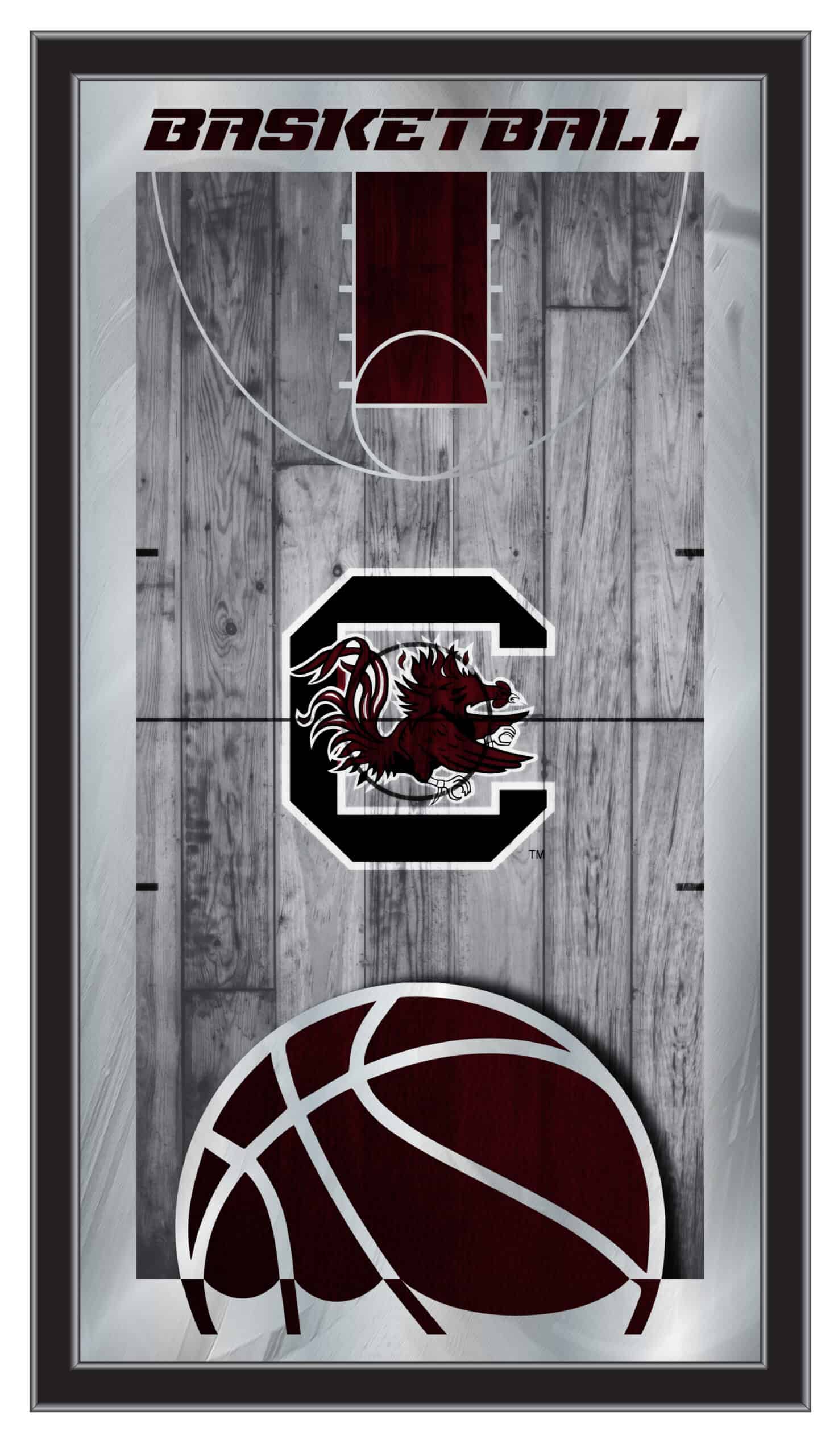 University of South Carolina 15x26 Basketball Wall Mirror 4 University of South Carolina 15x26 Basketball Wall Mirror