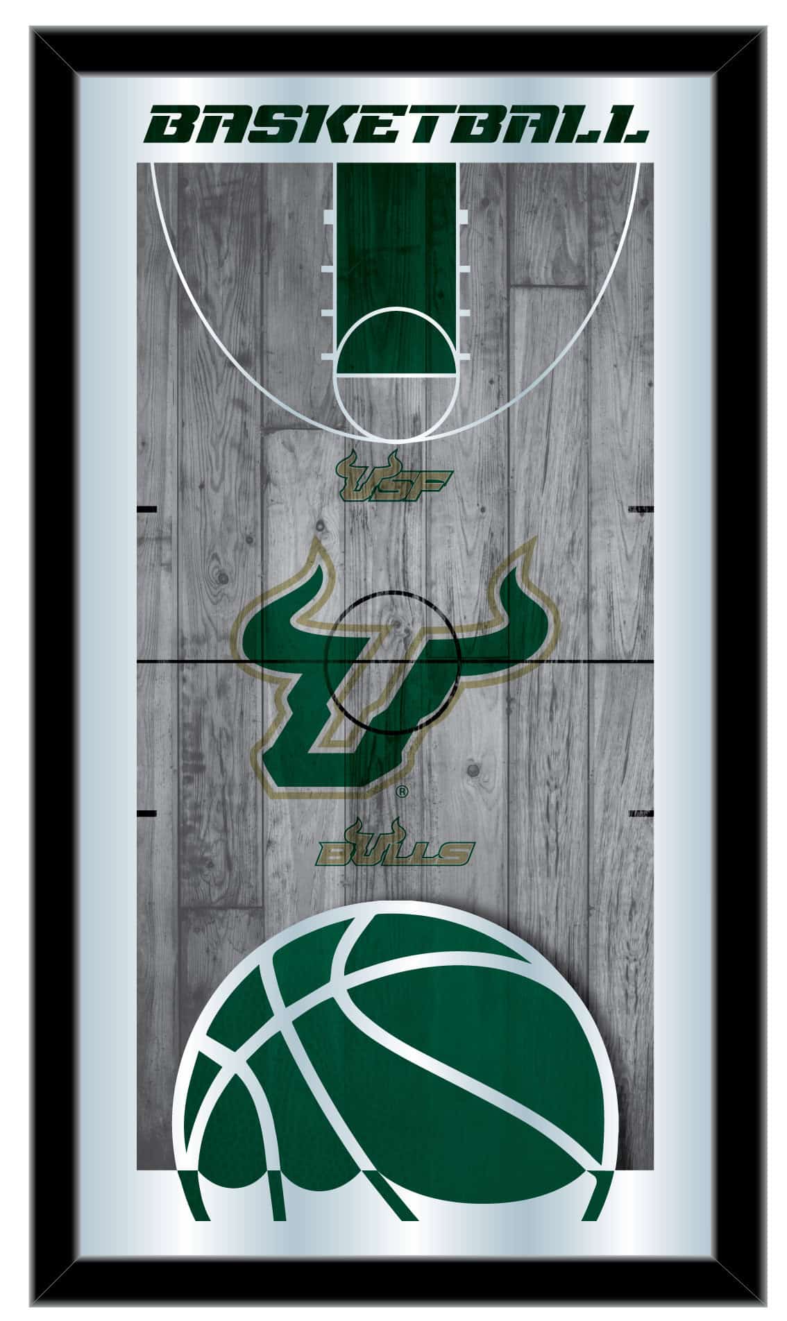 University of South Florida 15x26 Basketball Wall Mirror 1 University of South Florida 15x26 Basketball Wall Mirror