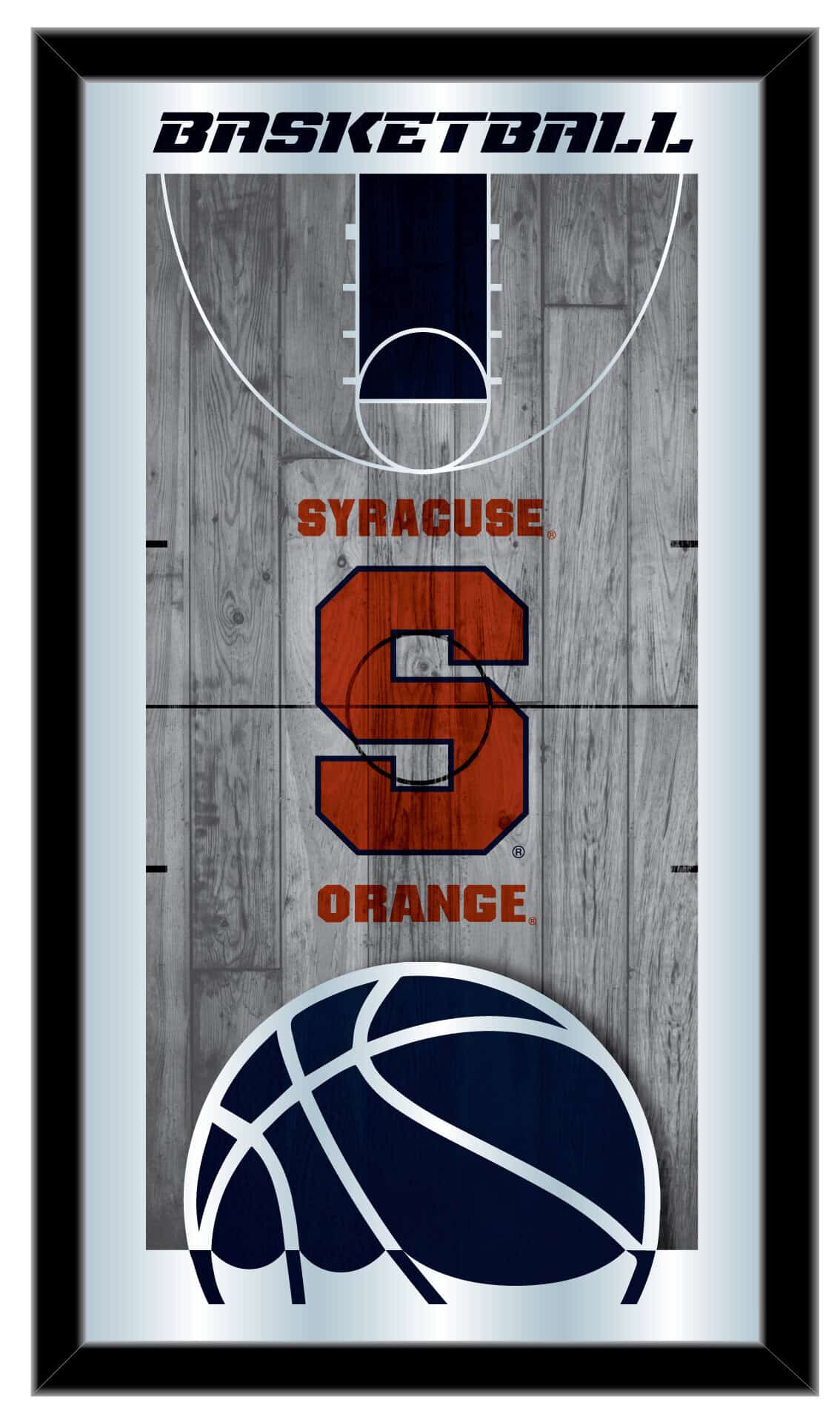 Syracuse University 15x26 Basketball Wall Mirror 1 Syracuse University 15x26 Basketball Wall Mirror