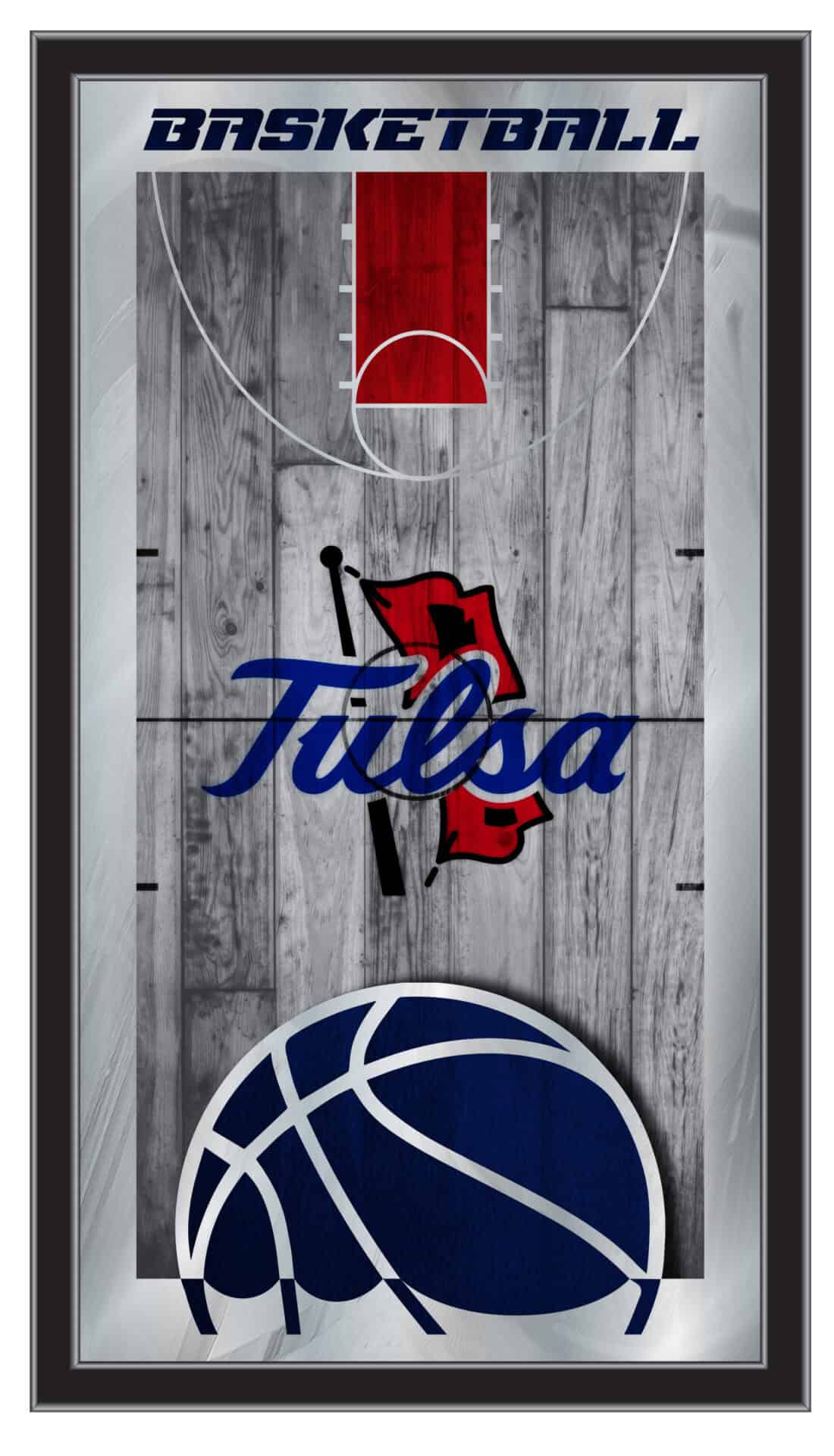 University of Tulsa 15x26 Basketball Wall Mirror 1 University of Tulsa 15x26 Basketball Wall Mirror