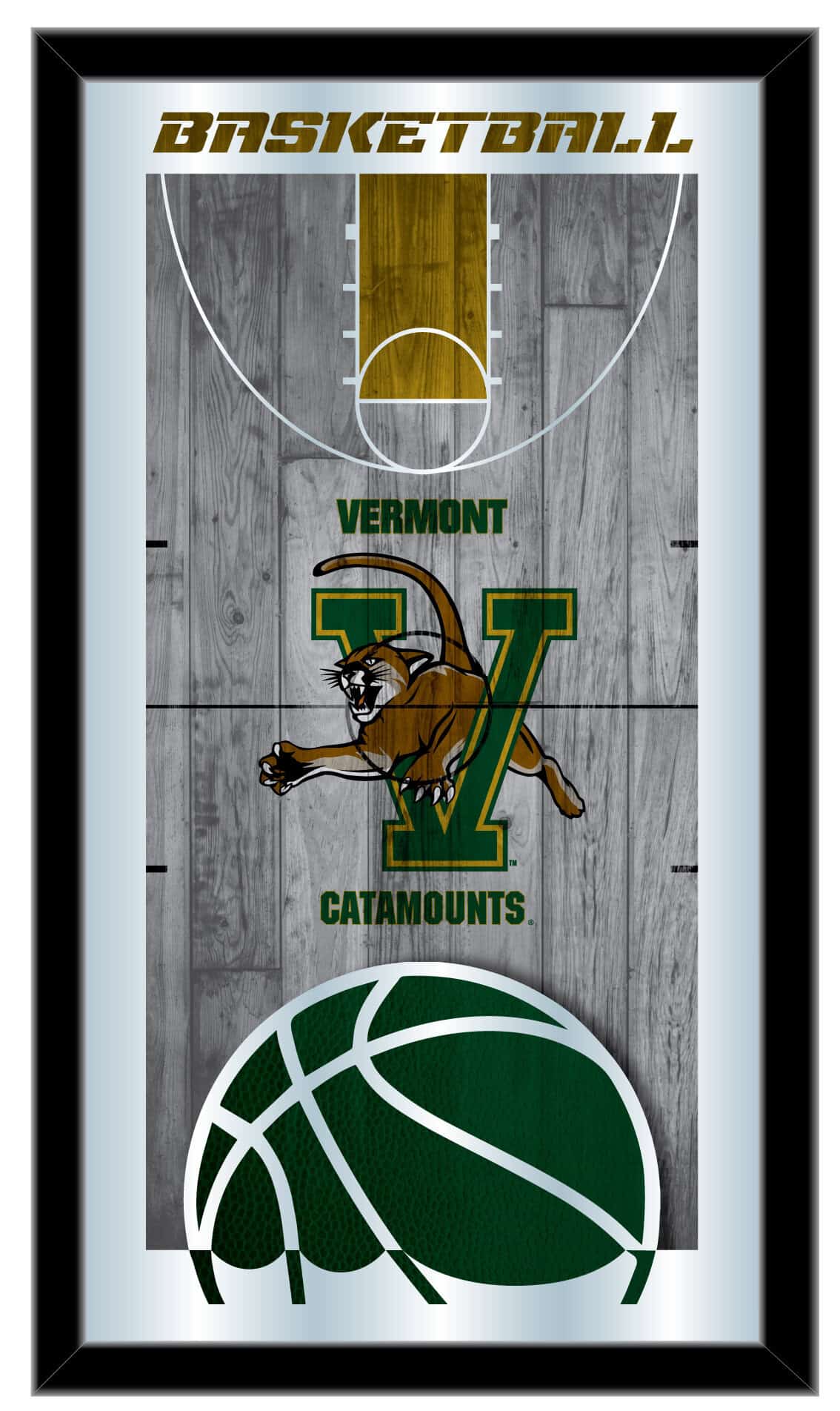 University of Vermont 15x26 Basketball Wall Mirror 1 University of Vermont 15x26 Basketball Wall Mirror