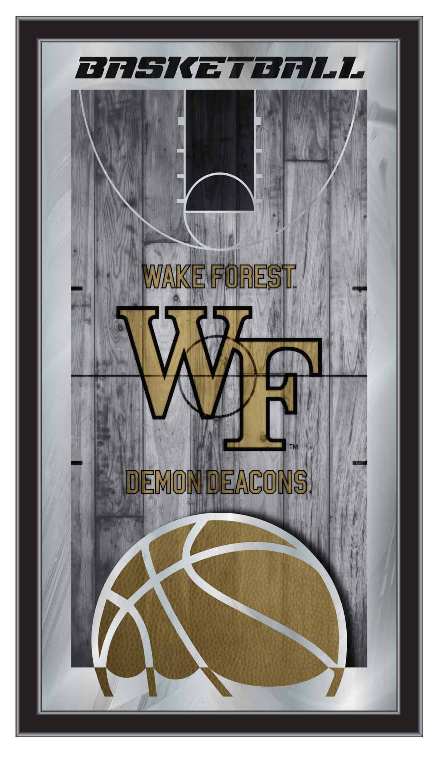 Wake Forest University 15x26 Basketball Wall Mirror 4 Wake Forest University 15x26 Basketball Wall Mirror